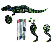 3D Chalkboard Puzzle TRex with 6 chalk markers