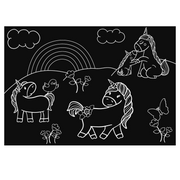 Chalkboard Placemat Coloring Set- Unicorn