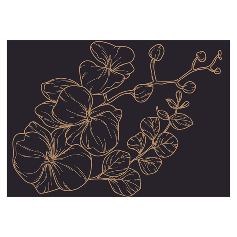 Inspire Set of 2 Chalkboard Placemats- Gladiola/Orchid or New Bloom/Hibiscus