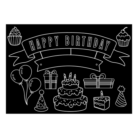 Happy Birthday 12” x 17” Chalkboard Placemat