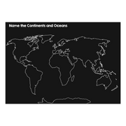 Continents 12” x 17” Chalkboard Placemat
