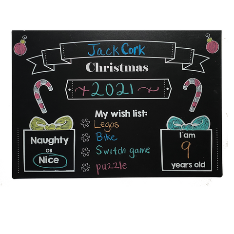 My Christmas Chalkboard Placemat 12"x17"