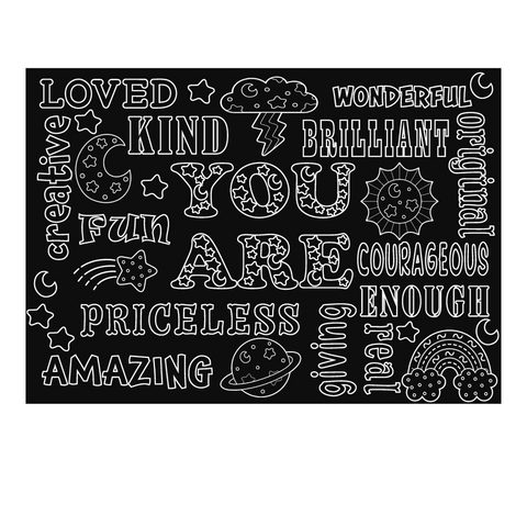 Affirmations 12” x 17” Chalkboard Placemat
