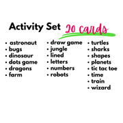 Activity Card Go Set 5” x 7” • Reversible