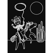 Mini Cowboys & Cowgirls- Minimat Coloring Kit Cowboys & Cowgirls