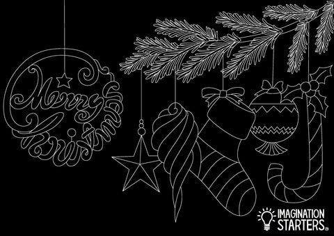 Limited Edition!  Merry Christmas Chalkboard Mat 12x17