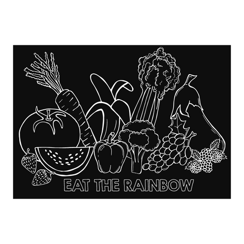 Eat the Rainbow 12” x 17” Chalkboard Placemat
