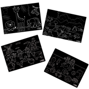 Animals • Set of 4 • 12” x 17” • Chalkboard Placemats