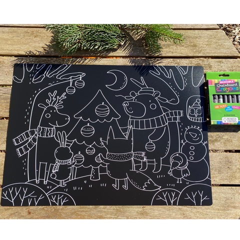 Forest Friends Chalkboard Placemat 12"x17"