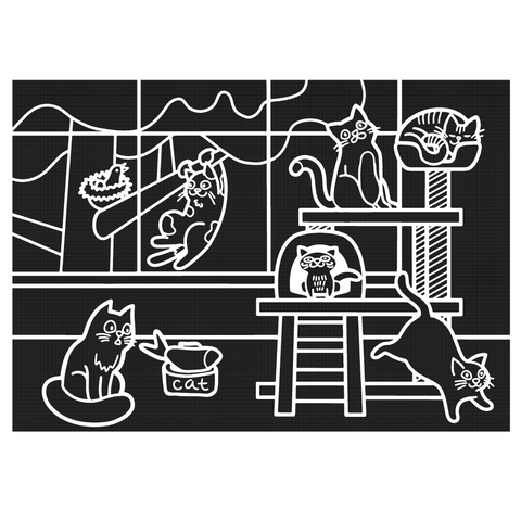 Cats 12” x 17” Chalkboard Placemat