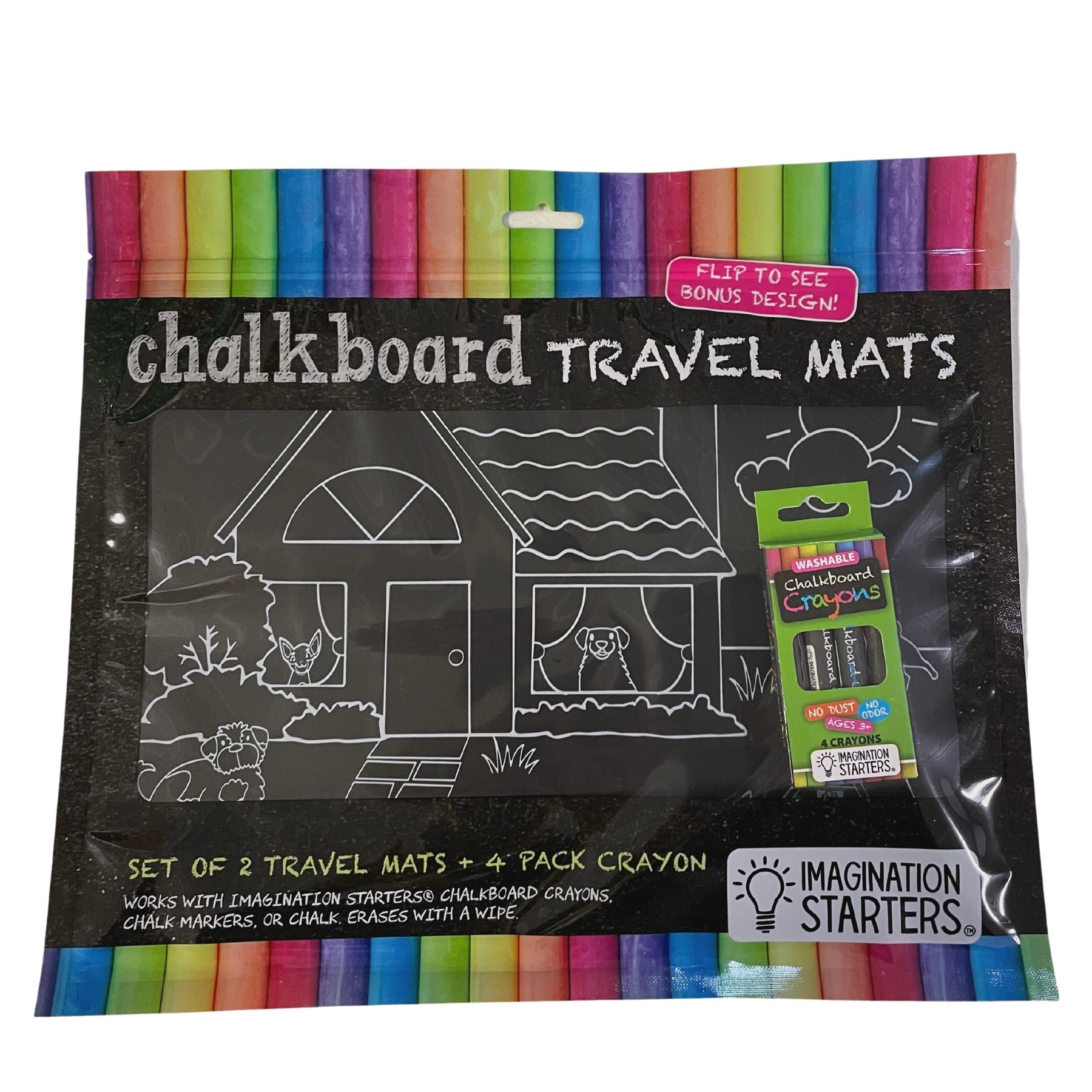 Activity Wallet, Travel Crayon Roll, Chalkboard Mat, Case, Kid