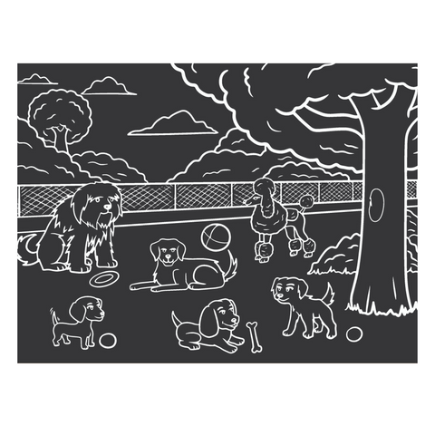 Dog Park 12” x 17” Chalkboard Placemat