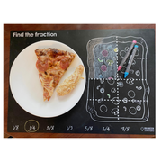 Find the Fraction 12” x 17” Chalkboard Placemat