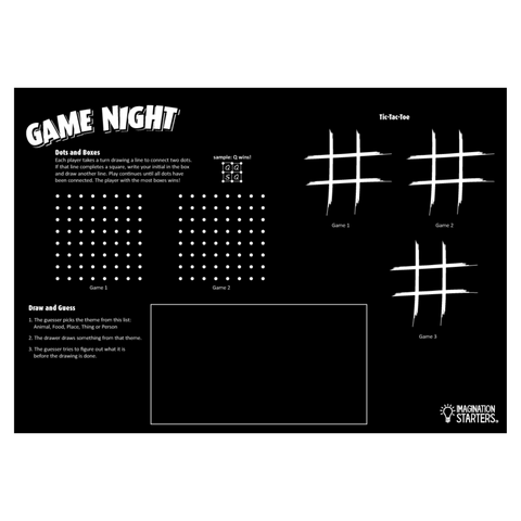 Game Night 12” x 17” Chalkboard Placemat