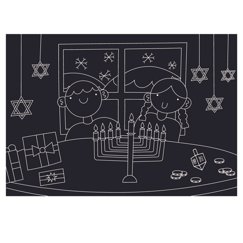 Hanukkah 12” x 17” Chalkboard Placemat