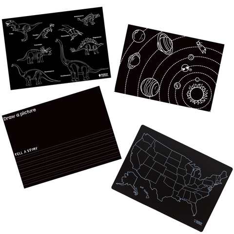 Learning • Set of 4 • 12” x 17” • Chalkboard Placemats