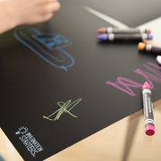 Creative 12” x 17” - Set of 4   Reusable Washable No dust Chalkboard Placemats- Draw, Color, Doodle