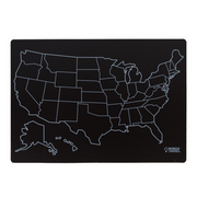 Reversible US Map and Blank Chalkboard Placemat 12"X17"
