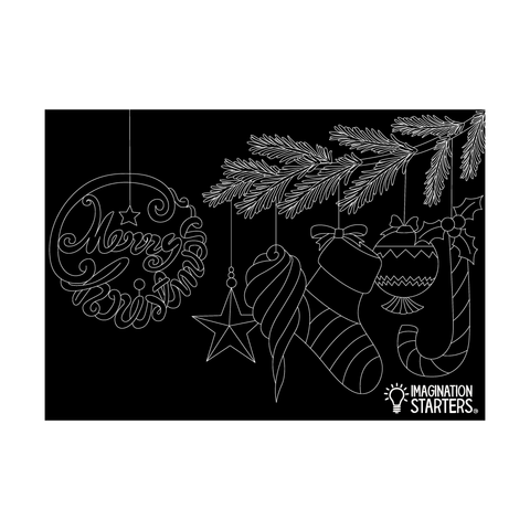 Limited Edition!  Merry Christmas Chalkboard Mat 12x17