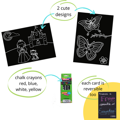 Mini Princess Butterfly- Minimat Coloring Kit Princess & Butterfly