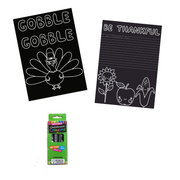 Mini Thanksgiving - Minimat Coloring Kit Turkey & Thankful for