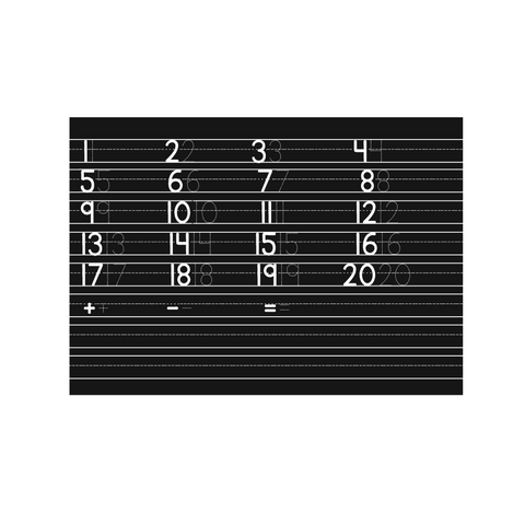 Numbers 12” x 17” Chalkboard Placemat