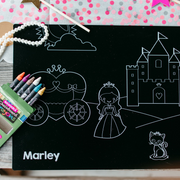 Personalized Princess Coloring Mat