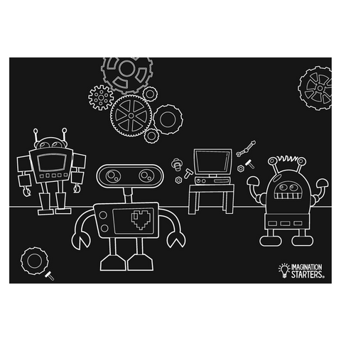 Robots 12” x 17”Chalkboard Placemat