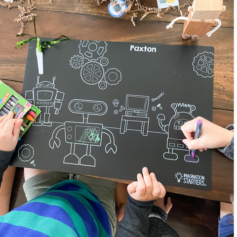 Personalized Robot Coloring Mat