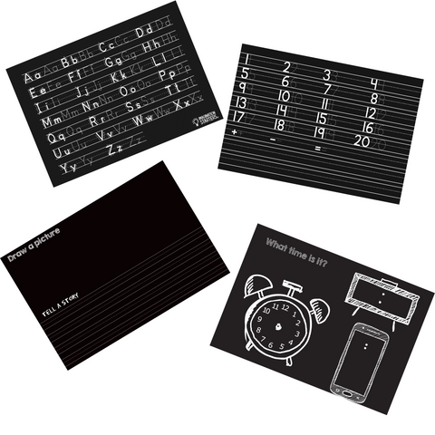 Start Smart • Set of 4 • 12” x 17” • Chalkboard Placemats